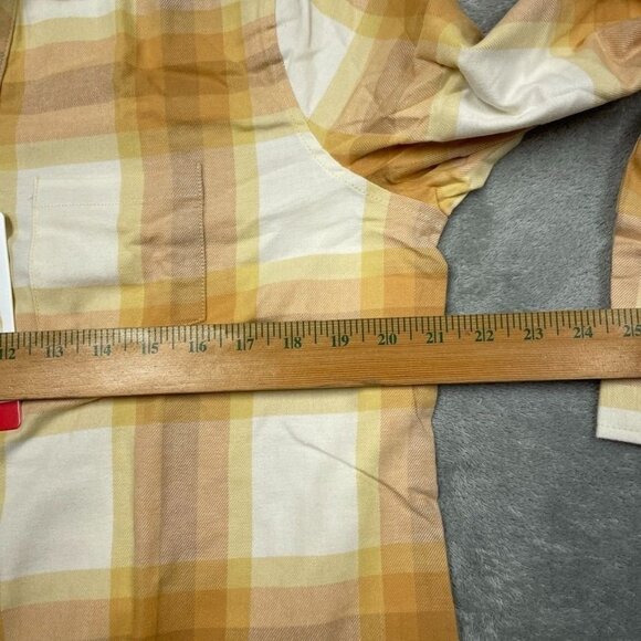 Weatherproof Vintage Womens Yellow Plaid Button-Up Shirt Size M d0500 - Picture 6 of 9